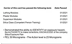 The SMA training card verifies the individual has taken classes (left) and the back lists what classes the individual has successfully passed. Photo courtesy: Stucco Manufacturers Association 