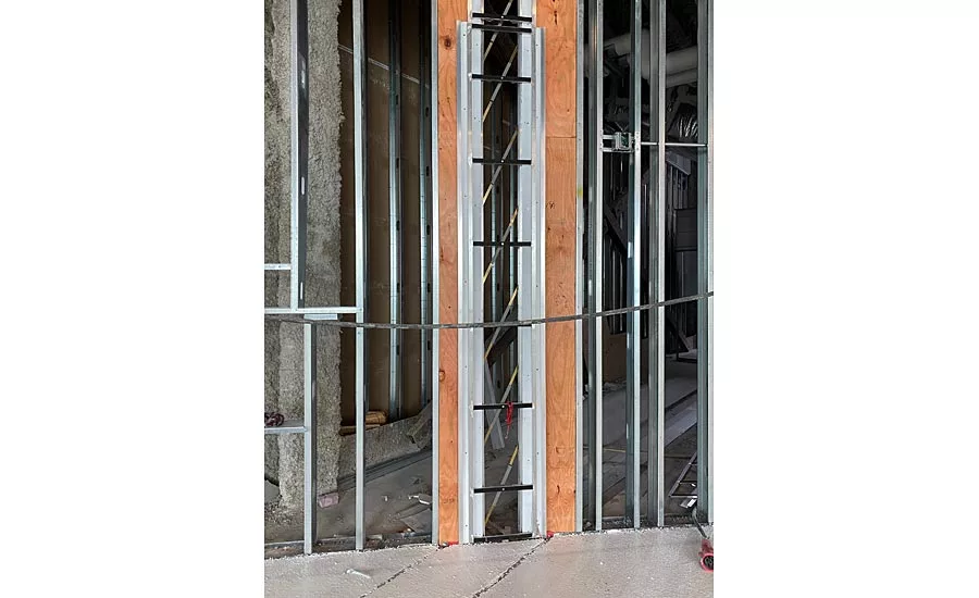 Floor expansion joint covers incorporate the same finished Terrazzo as the surrounding floor for a smooth surface transition that meets ADA guidelines for slip resistance. 