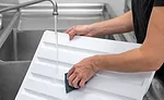 Panels are impervious to water and can be washed if required to maintain hygiene in the bakery.