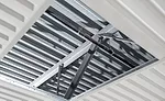 Drop-out ceiling panels can be located below sprinklers, because the heat of fire makes them drop out of position, exposing the sprinklers to suppress the fire.