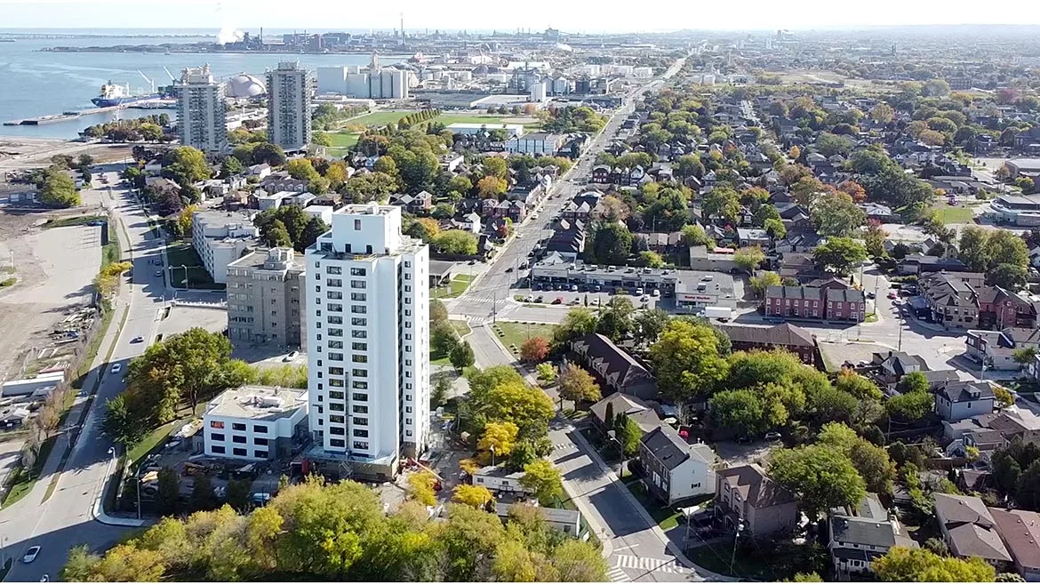 aerial building