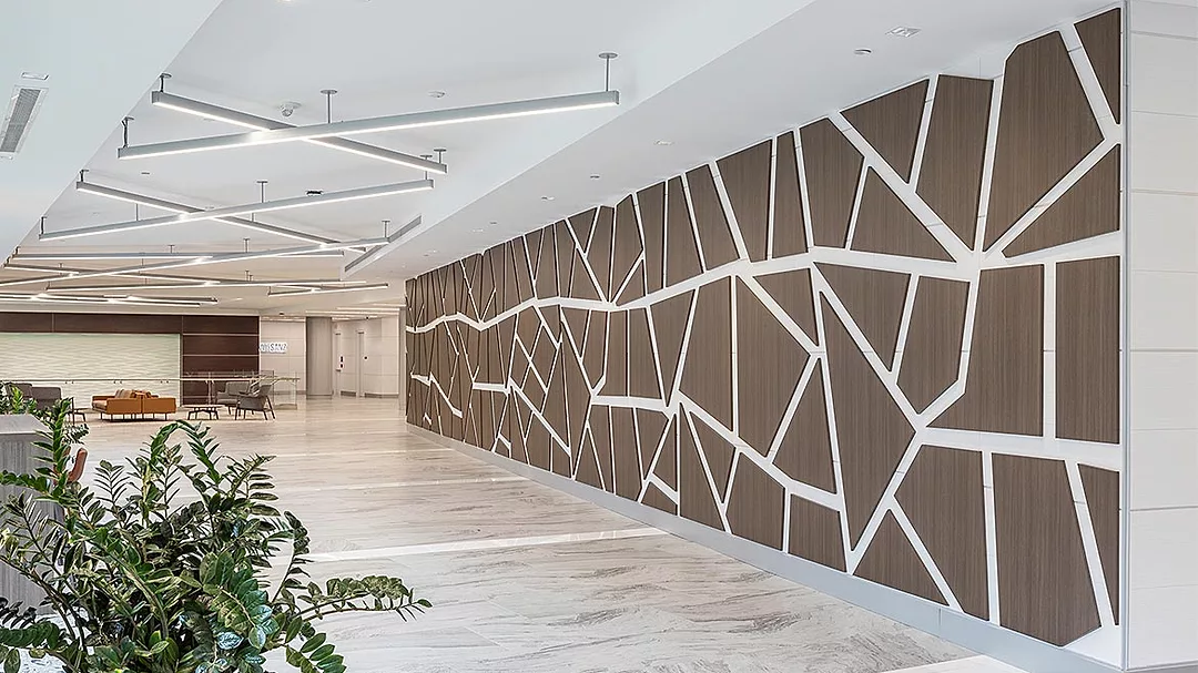 Updated finishes in commercial spaces.