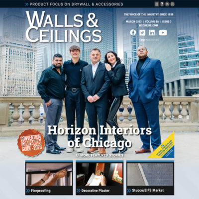 Walls & Ceilings March Cover