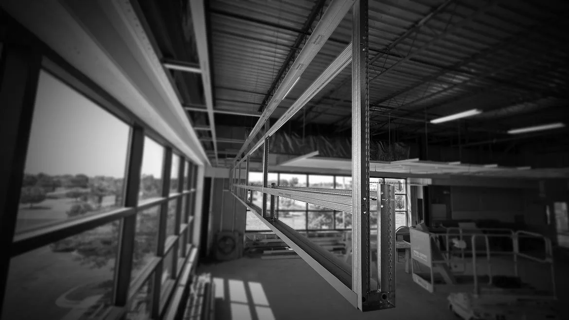 Expanded Soffit Drywall Framing System