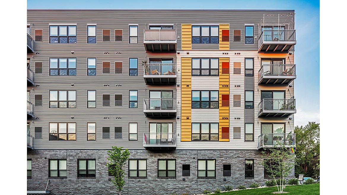 Metal Exterior Panels Brighten Up A Minneapolis Apartment Complex