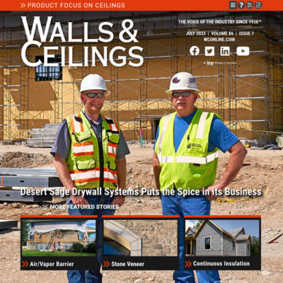 Walls & Ceilings July 2023 Cover