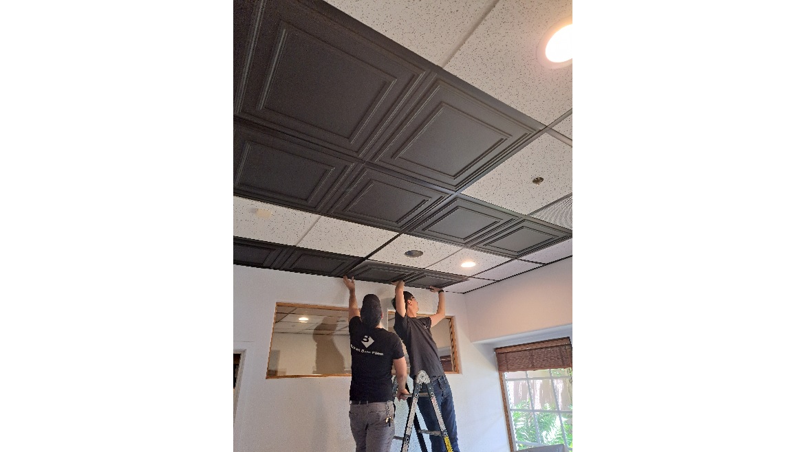 Ceilume Brown Barn Films Installing Ceiling Tiles