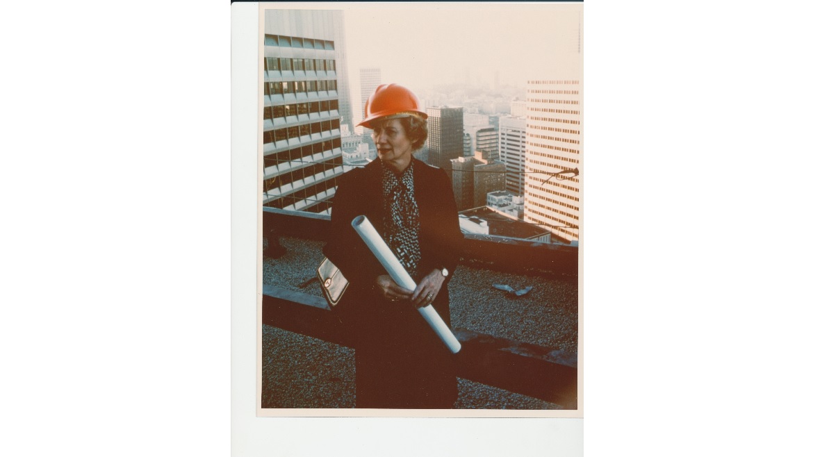 Beverly Willis Wearing A Hard Hat