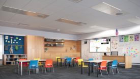 Armstrong Overcast Innovations Modular Grid Integrated Ceiling System