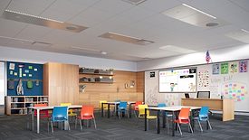 Armstrong Overcast Innovations Modular Grid Integrated Ceiling System