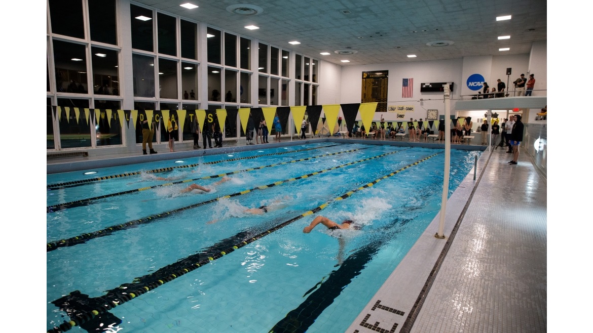 People Swimming in Randolph College Aquatic Center Pool