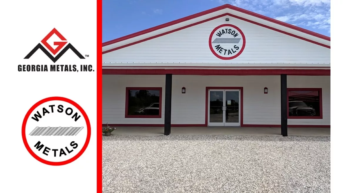 Georgia Metals and Watson Metals Logos with Watson Metals Building