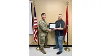 Johnathan Tallent Accepting Patriot Award Johnathan Tallent Accepting Patriot Award