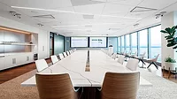 A high-tech AV-integrated boardroom