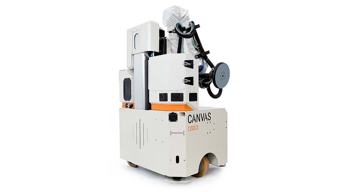 A drywalling robot from Canvas
