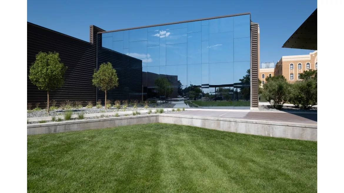 Innovation Outpost Mirrored Facade