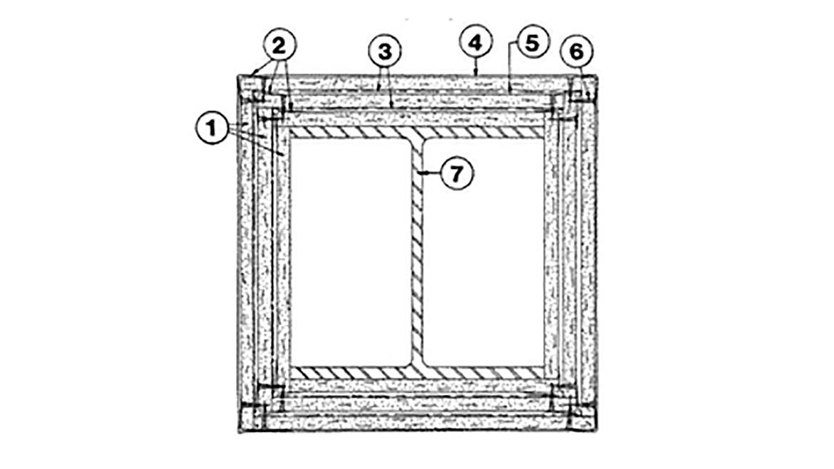 A diagram of gypsum panels