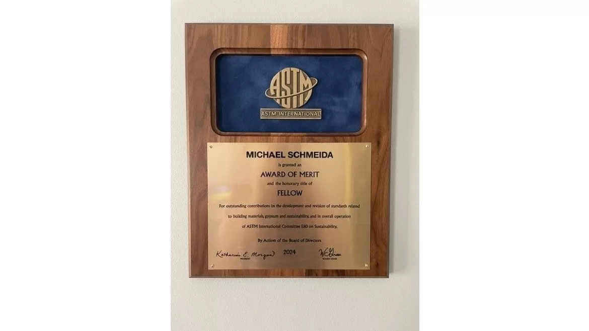 Michael Schmeida ASTM Award