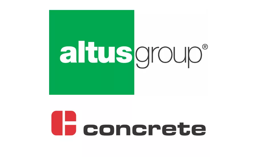 Altus group logo above C-concrete logo