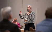 Helen Sanders from Technoform speaks during a session at FGIA's Annual Conference