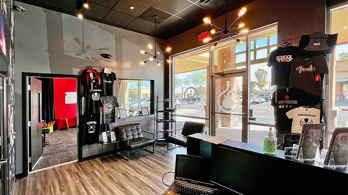 Photos of the acoustic design at Schhol of Rock