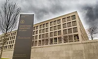 Department-of-Labor-building Exterior-view-of-Department-of-Labor-building-with-cloudy-sky