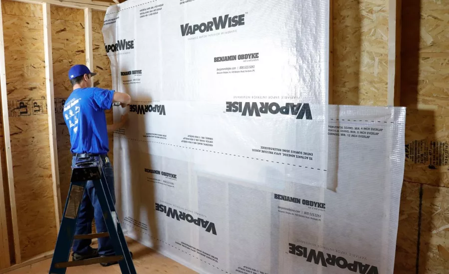 VaporWise being installed on a wall