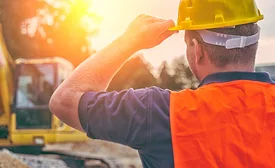 contractor works in the heat