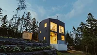 An EIFS residential home perched on a Canadian hilltop