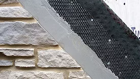 Layers of exterior cladding