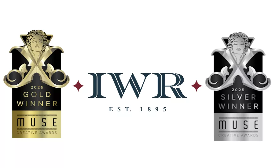 IWR logo inbetween two MUSE design awards