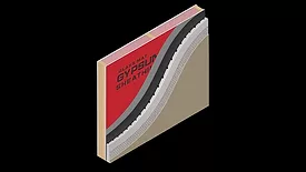 A graph of a glass mat gypsum sheathing