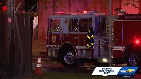 Fire Truck with lights on