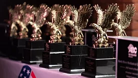 A picture of the awards that were presented from New England's ABC chapter to Metro Walls