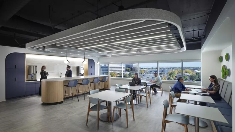 A break room image from the NTN Project in Illinois completed by Mare Walcomb