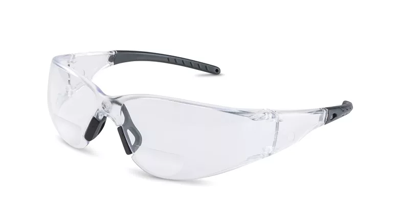 A pair of Brass Knuckles vision enhancement safety glasses for the jobsite