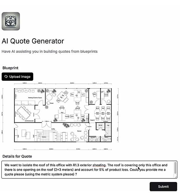 A screenshot from SparkWise Solutions