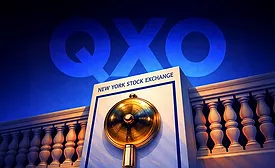 QXO logo and the New York Stock Exchange