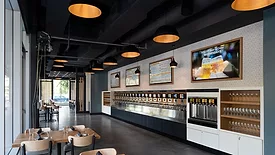 Interior shot of Tapville Social in Austin, Texas