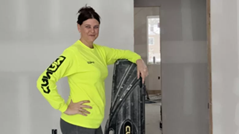 Kayla Beckett on the jobsite
