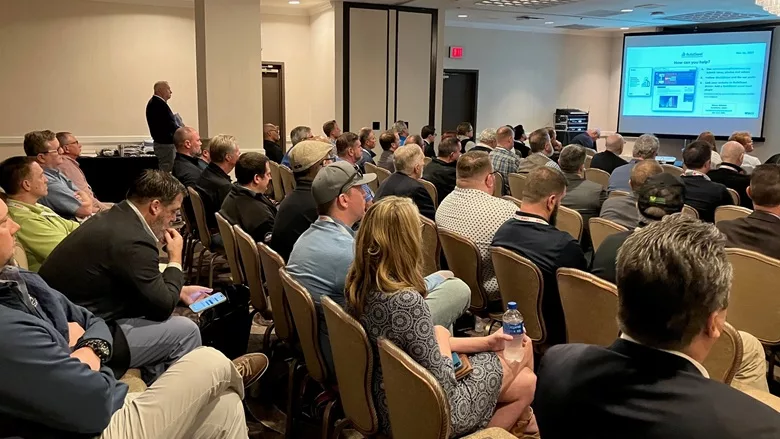 A shot of a general session at a trade show