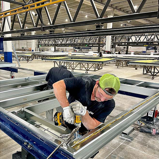 building cold-formed steel framed exterior finished panels