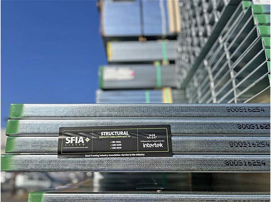A stack of cole-formed steel