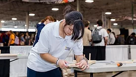 A student of SkillsOntario at its event