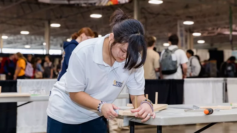 A student of SkillsOntario at its event