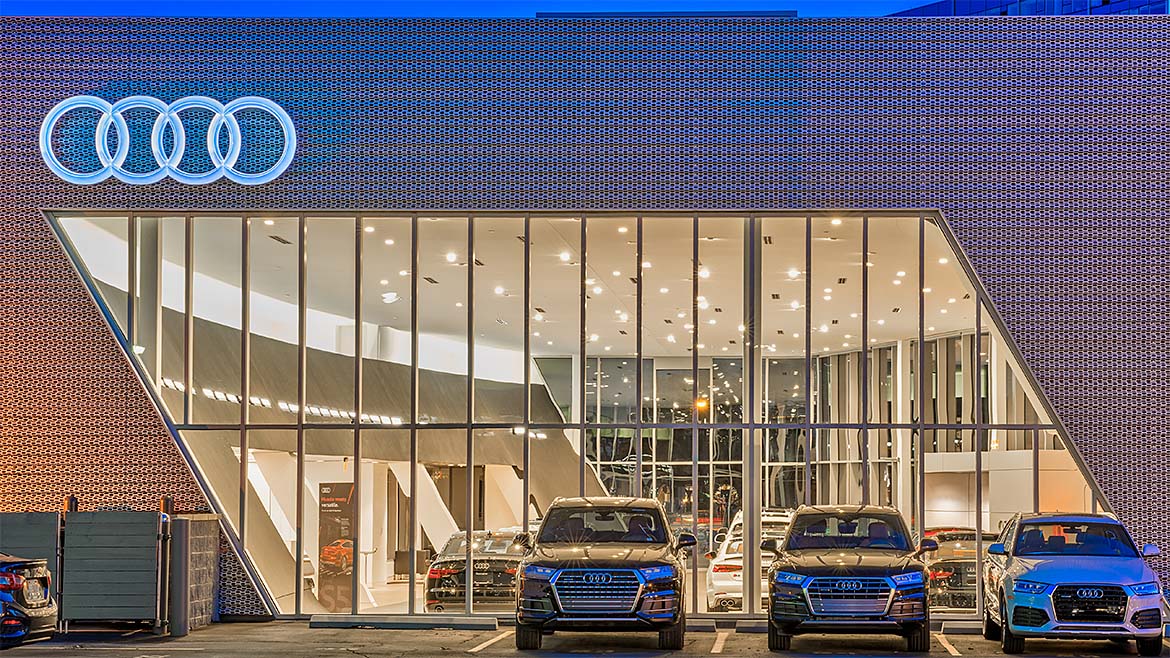 An Audi dealership