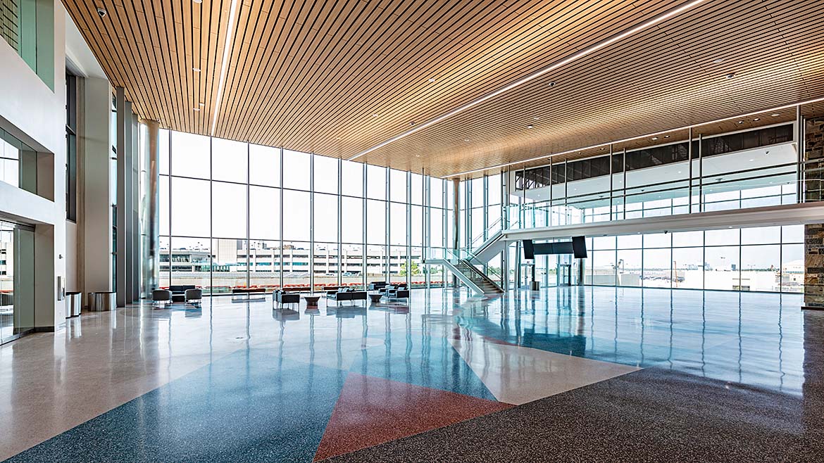 An airport terminal