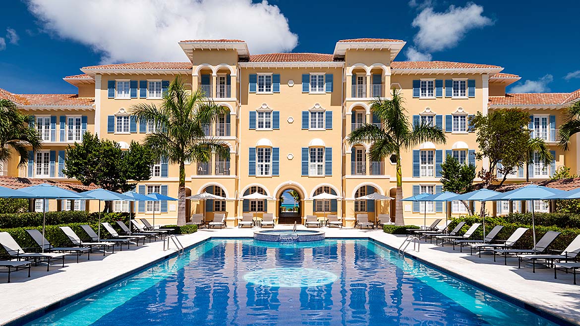 Villa Renaissance beachfront resort and condominium complex located on Grace Bay Beach in the Turks and Caicos Islands.