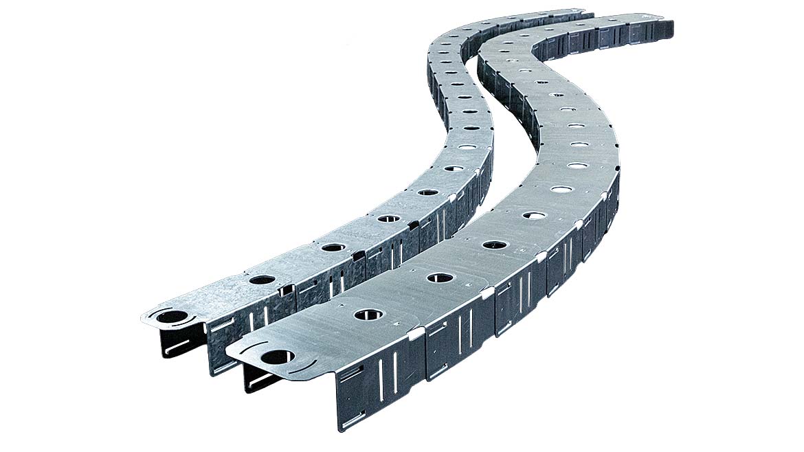 Slotted Track for Curved Deflection