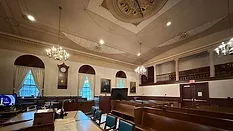 An interior shot of the Barnstable Courthouse 